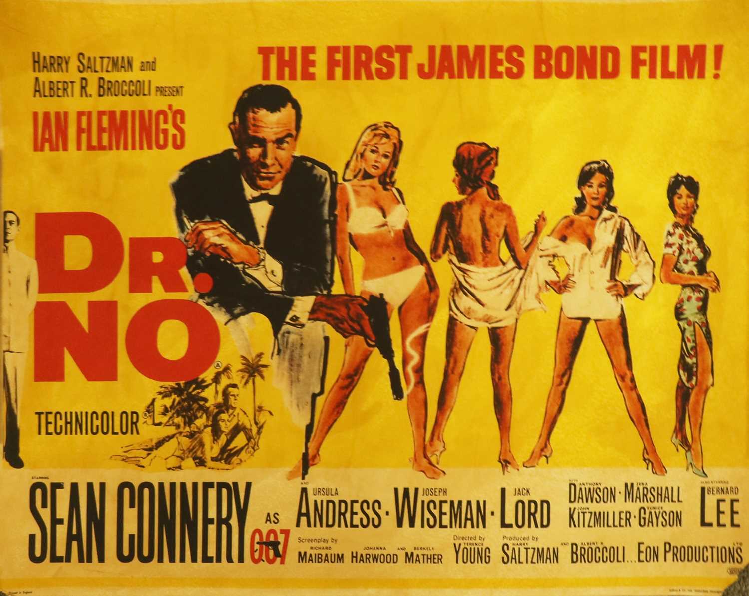Lot 770 - James Bond film poster, 'Dr. No', starring...