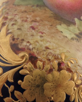 Lot 1015 - T H Chivers for Coalport, a large twin handled...