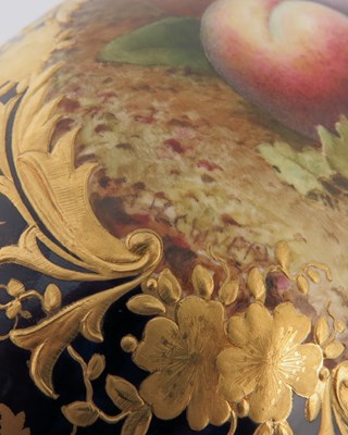 Lot 1015 - T H Chivers for Coalport, a large twin handled...