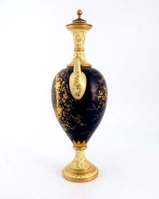 Lot 1015 - T H Chivers for Coalport, a large twin handled...