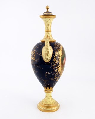 Lot 1015 - T H Chivers for Coalport, a large twin handled...