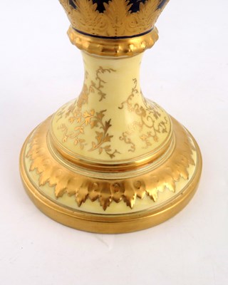 Lot 1015 - T H Chivers for Coalport, a large twin handled...