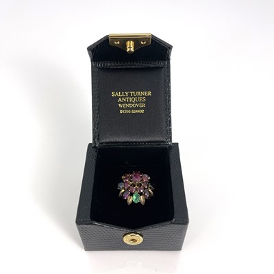 Lot 26 - A 14k gold ruby and other gemstone 'Message...
