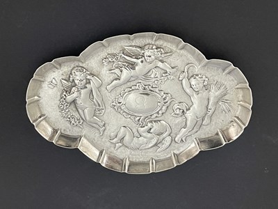 Lot 282 - A Victorian silver shallow dish, of quatrefoil...