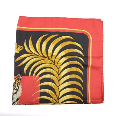 Lot 370 - Hermes, a Tigre Royal silk scarf, designed by...