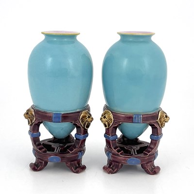 Lot 719 - Christopher Dresser for Minton, a pair of...