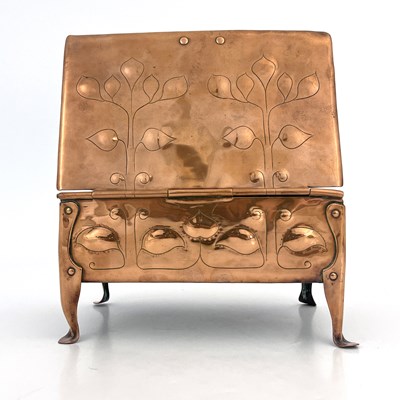 Lot 163 - James Smithies, an Arts and Crafts repousse...