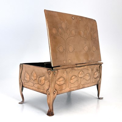 Lot 163 - James Smithies, an Arts and Crafts repousse...