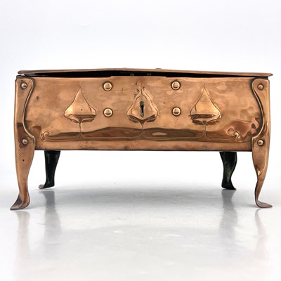 Lot 163 - James Smithies, an Arts and Crafts repousse...