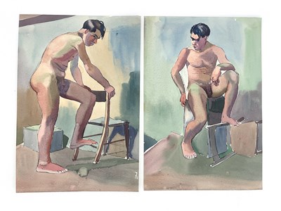 Lot 346 - Harry Barr (British, 20th Century), Seated...