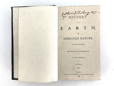 Lot 293 - Goldsmith, Oliver, 1808, History of the Earth...