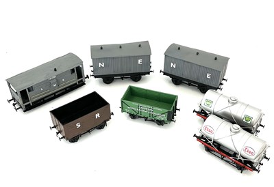 Lot 190 - A group of gauge 1 wagons and tankers,...