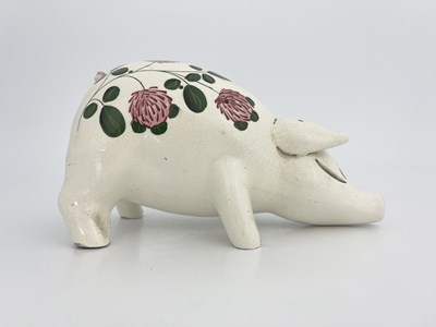 Lot 741 - Jan Plichta, a Wemyss Ware painted pig,...