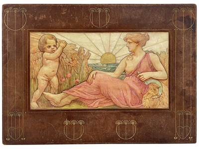 Lot 172 - An Art Nouveau allegorical panel, the...