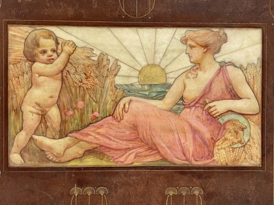 Lot 172 - An Art Nouveau allegorical panel, the...