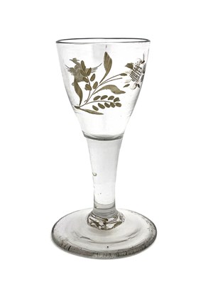 Lot 518 - A Jacobite type wine glass, circa 1765, the...