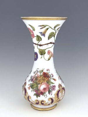 Lot 539 - A large Baccarat enamelled opaline glass vase,...