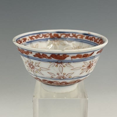 Lot 347a - A Chinese porcelain rice grain tea bowl,...