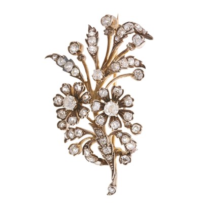Lot 2 - A late 19th century gold and silver, old-cut...