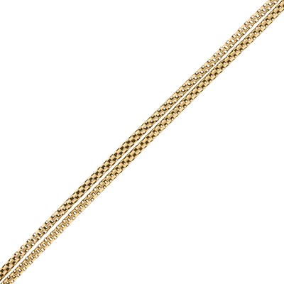 Lot 7 - An early 20th century 9ct gold longuard...