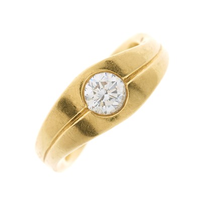 Lot 21 - An 18ct gold brilliant-cut diamond...