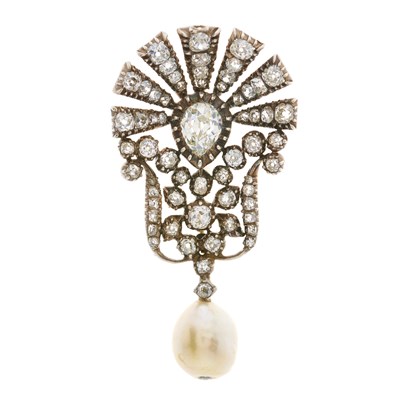 Lot 63 - A mid 19th century silver and gold, natural...