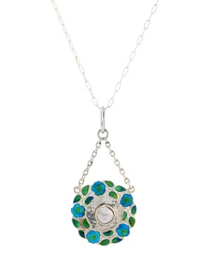 Lot 89 - Murrle Bennett & Co., a silver, green and blue...