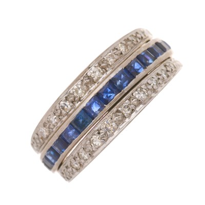 Lot 104 - An Art Deco platinum, single-cut diamond day...