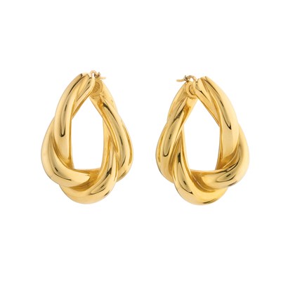 Lot 146 - Charles Garnier, a pair of 18ct gold...