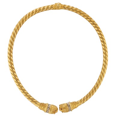 Lot 152 - Ilias Lalaounis, an 18ct gold diamond and ruby...