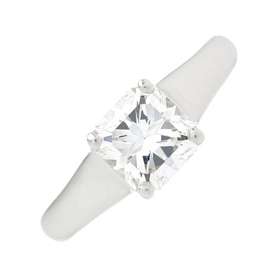 Lot 163 - Tiffany & Co., a platinum Lucida-cut diamond...