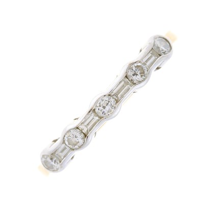 Lot 171 - An 18ct gold alternating brilliant and...