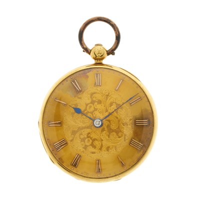 Lot 209 - A mid 19th century 18ct gold pocket watch,...
