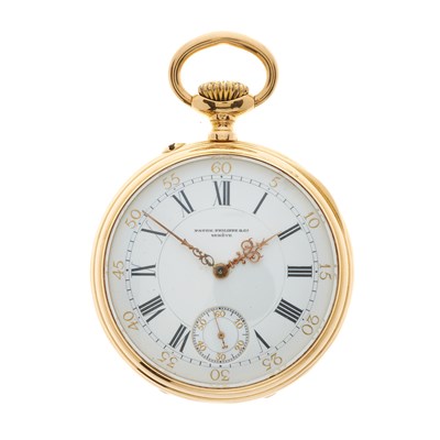 Lot 211 - Patek Philippe, an 18ct gold open face pocket...