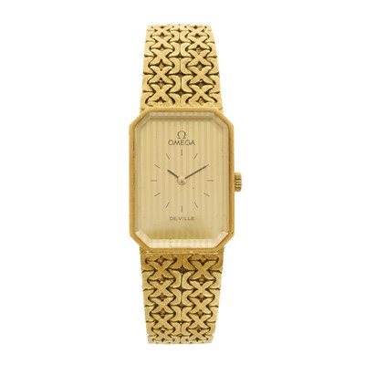 Lot 224 - Omega, an 18ct gold De Ville bracelet watch,...