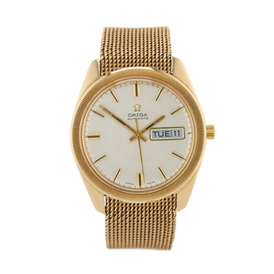Lot 227 - Omega, a 9ct gold automatic day date bracelet...