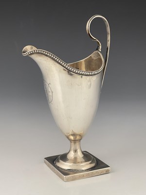 Lot 25 - A George III silver milk jug, John Lambe,...