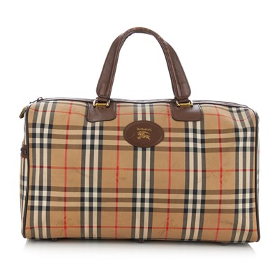 Lot 262 - Burberry, a vintage weekend travel bag,...