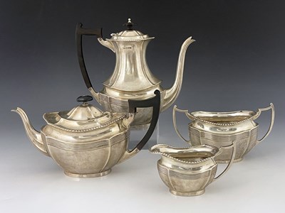 Lot 31 - An Edwardian silver four piece tea and coffee...