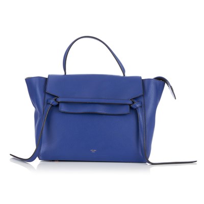 Lot 279 - Celine, a Mini Belt handbag, crafted from blue...