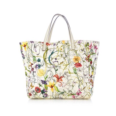 Lot 320 - Gucci, a Botanical tote, featuring a white...