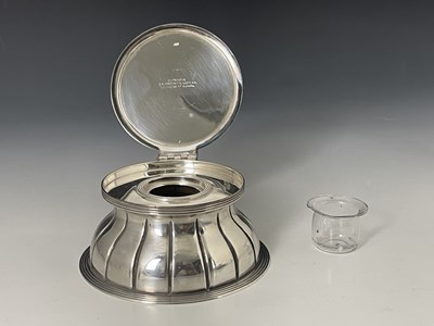 Lot 38 - A Victorian silver inkwell, John Grinsell and...