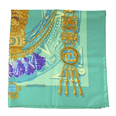 Lot 331 - Hermes, a Mexique silk scarf, designed by Caty...