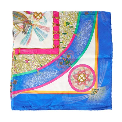 Lot 334 - Hermes, a Feux d'Artifice jacquard silk scarf,...