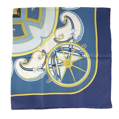 Lot 340 - Hermes, a Washington's Carriage silk scarf,...