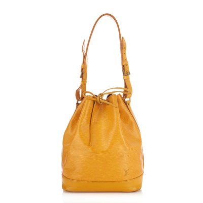 Lot 370 - Louis Vuitton, a yellow epi Noe GM bucket...