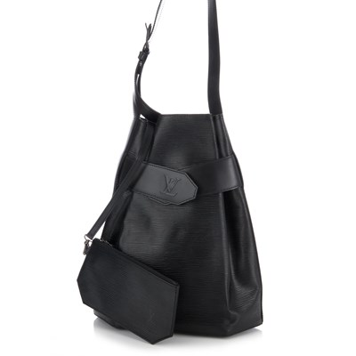 Lot 371 - Louis Vuitton, a black epi Sac D'Epaule GM...