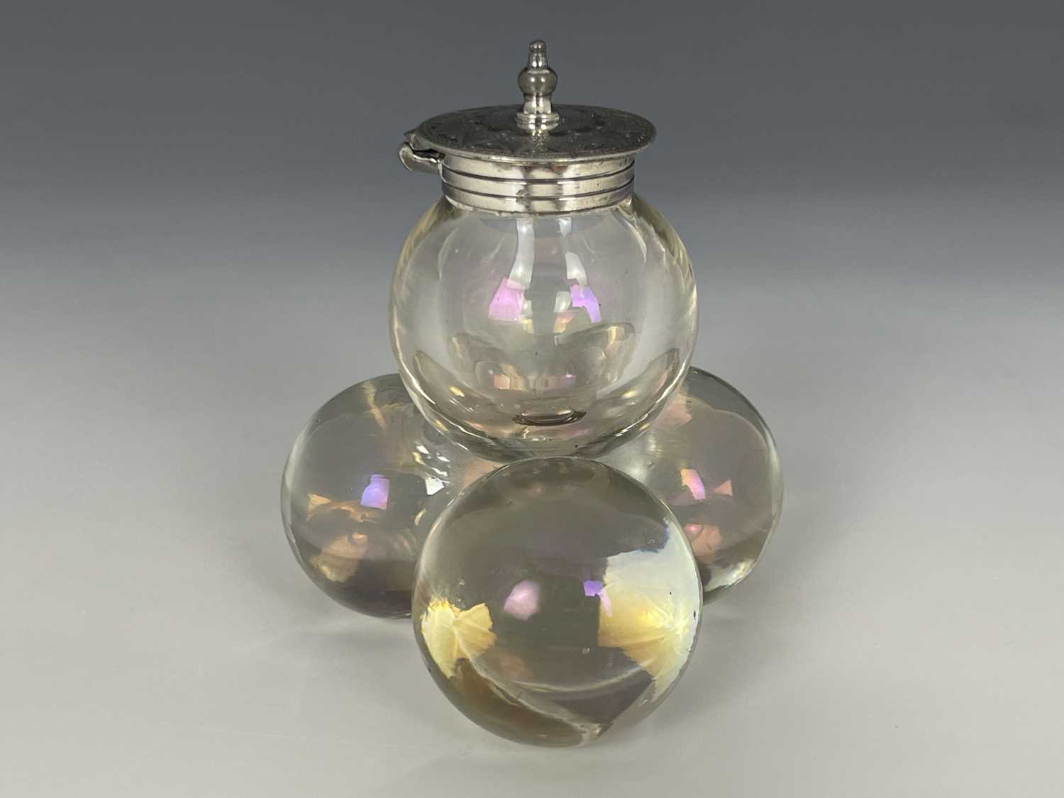 Lot 30 - Harrach, a Bohemian Glatt Iris ball footed...