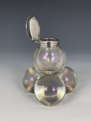Lot 30 - Harrach, a Bohemian Glatt Iris ball footed...