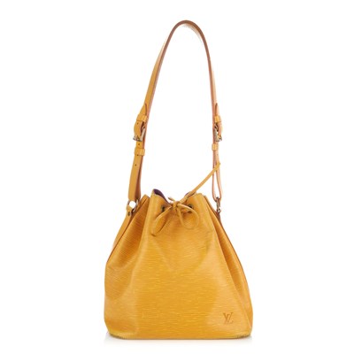 Lot 376 - Louis Vuitton, a yellow epi Petite Noe handbag,...